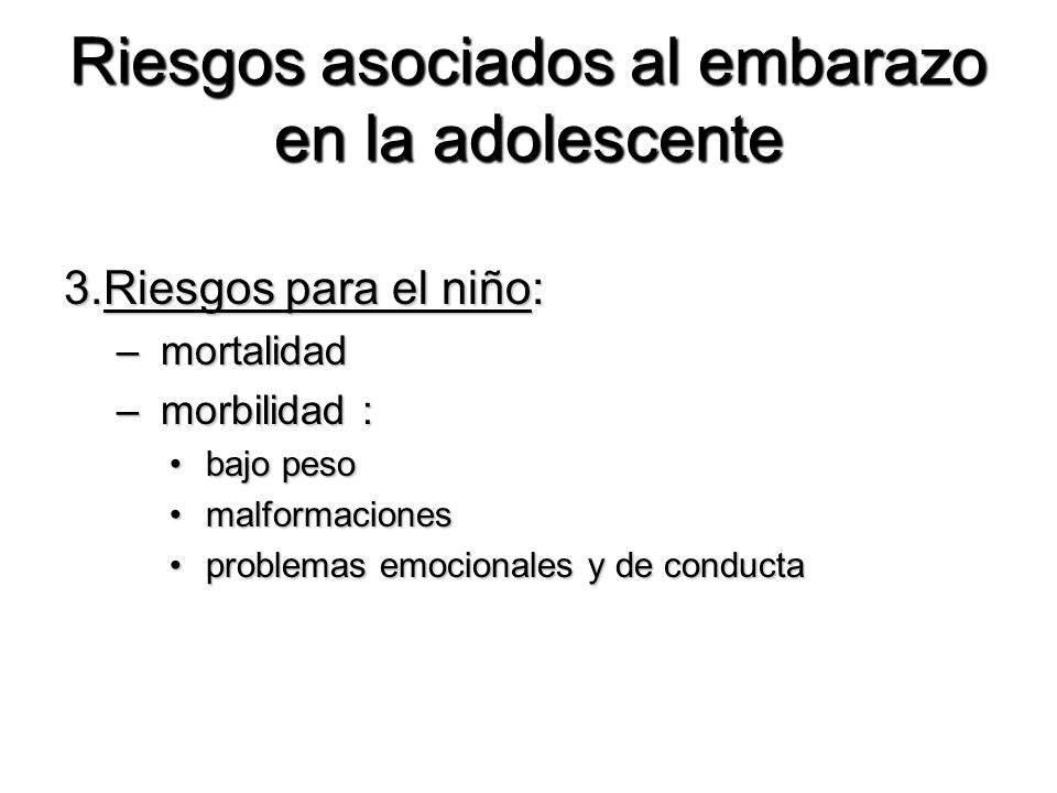 Problemas asociados al bajo peso de la embarazada
